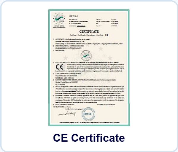 ใบรับรอง CE Certificate ของโรงงานผู้ผลิต