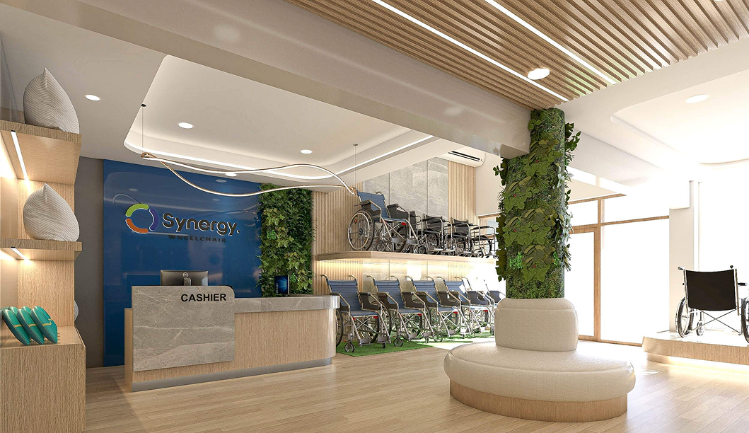 ภายในโชว์รูม Synergy พร้อมเคาน์เตอร์บริการ