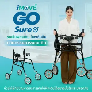รถเข็นพยุงเดินป้องกันล้ม iMOVE GO Sure สีดำ