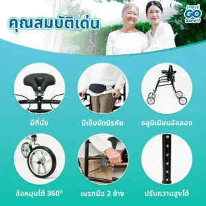 คุณสมบัติเด่นของรถเข็นพยุงเดิน iMOVE GO Sure