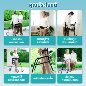 รูปแบบการใช้งานรถเข็นพยุงเดิน iMOVE GO Sure