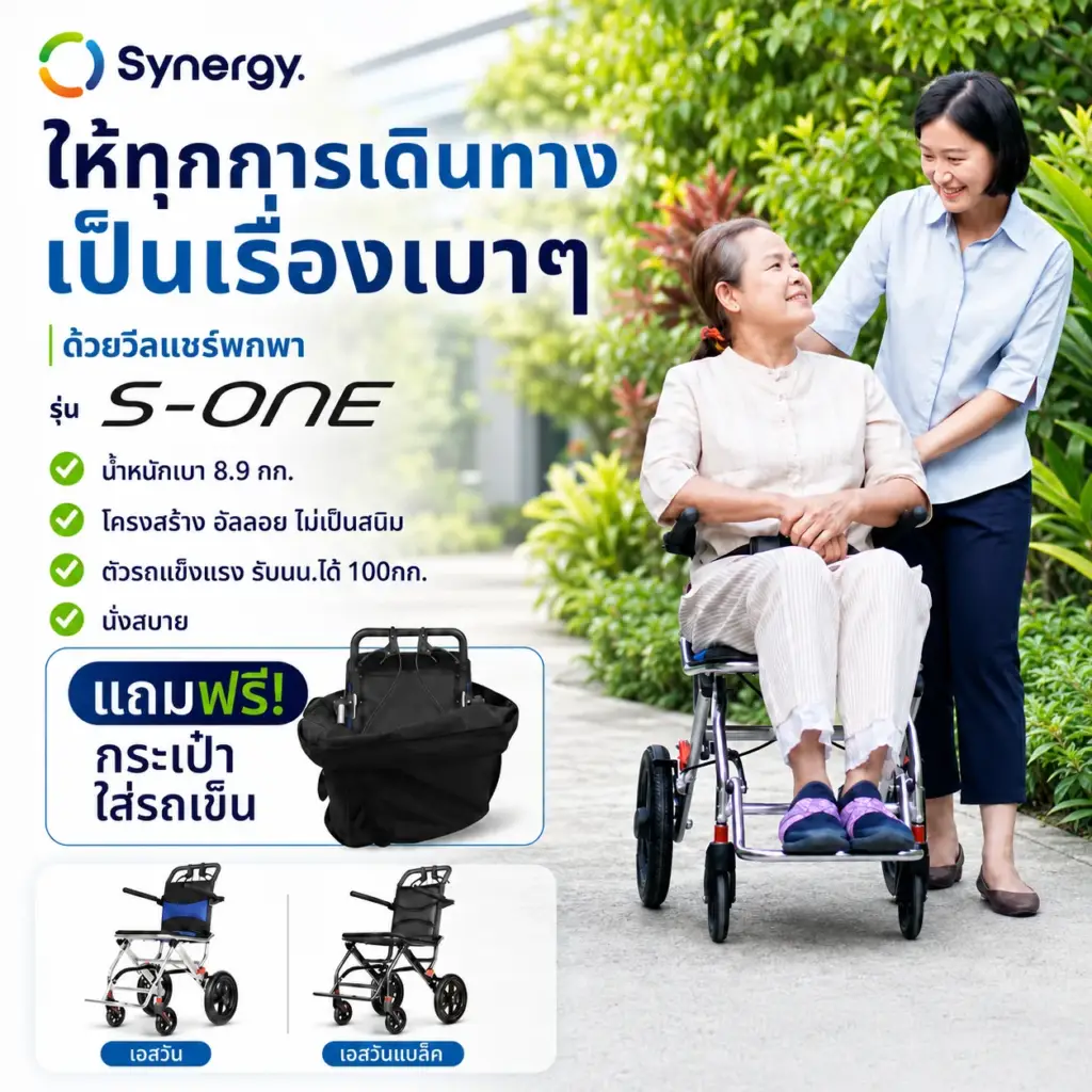 วีลแชร์แมนนวล Synergy รุ่น S-ONE 1